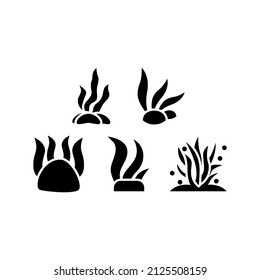 Icono de juego de algas aislado en fondo blanco