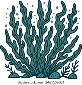 Seaweed simple graphic illustration vetor