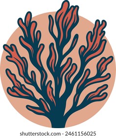 Seaweed simple graphic illustration vetor