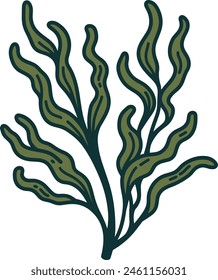 Seaweed simple graphic illustration vetor