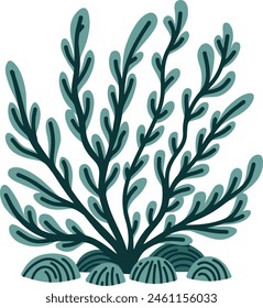 Seaweed simple graphic illustration vetor