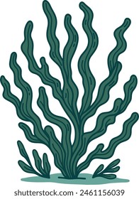 Seaweed simple graphic illustration vetor