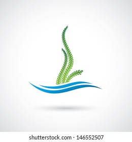 Seaweed symbol - vector illustration