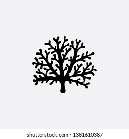 seaweed tree icon sign signifier vector