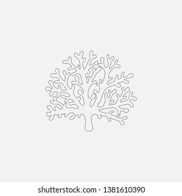 seaweed tree icon sign signifier vector