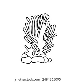  Seaweed and Underwater Plants Doodle Hand Drawn