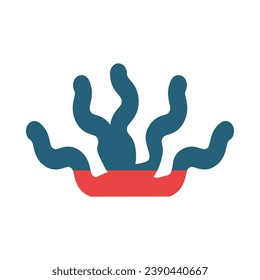 Seaweed Vector Glyph Two Color Icon For Personal And Commercial Use.
