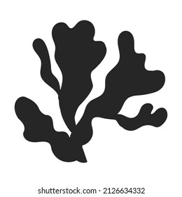 Seaweed vector icon.Black vector icon isolated on white background seaweed.