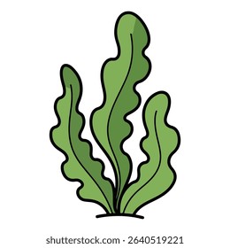 Seaweed vector illustration, simple design