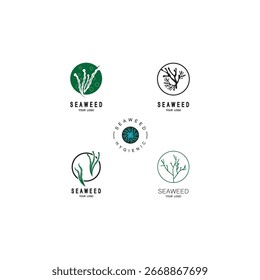 Diseño de Plantilla de Ilustración vectorial de algas