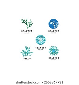 Diseño de Plantilla de Ilustración vectorial de algas