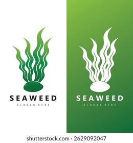 Seaweed vector logo icon illustration design.
