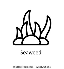 Seaweed Vector   outline Icons. Simple stock illustration stock