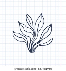 seaweed vector sketch