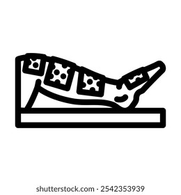 Seetang Wrap Spa Therapie Behandlungslinie Symbol Vektor. Seetang-Wrap-Spa-Therapie-Behandlungszeichen. isoliertes Kontursymbol, schwarze Illustration