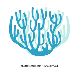 Seaweeds corals Sea Plant. Vector illustration