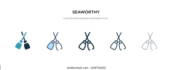seaworthy icon in different style vector illustration. two colored and black seaworthy vector icons designed in filled, outline, line and stroke style can be used for web, mobile, ui