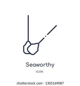 seaworthy icon from nautical outline collection. Thin line seaworthy icon isolated on white background.
