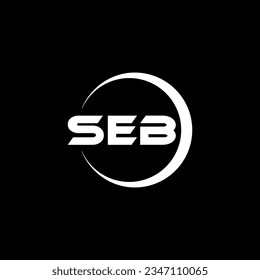 SEB letter logo design in illustrator. Vector logo, calligraphy designs for logo, Poster, Invitation, etc.