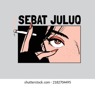 Sebat Juluq Design Vector Download now for print your clothing