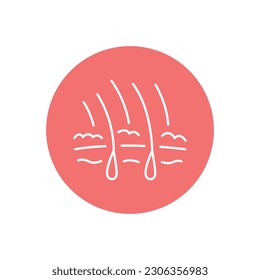 Seborhoeic dermatitis black line icon. Dermatology disease. Skin problem