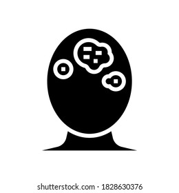 seborrhoeic dermatitis skin disease glyph icon vector. seborrhoeic dermatitis skin disease sign. isolated contour symbol black illustration