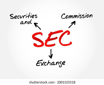 SEC - Securities and Exchange Commission acronym, business concept background