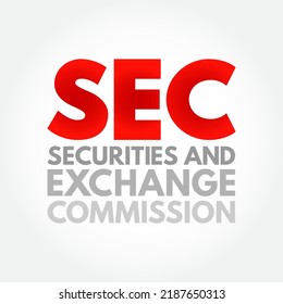 SEC - Securities And Exchange Commission Acronym, Business Concept Background