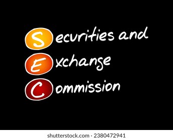 SEC - Acrónimo de la Comisión de Valores, contexto de concepto de negocio