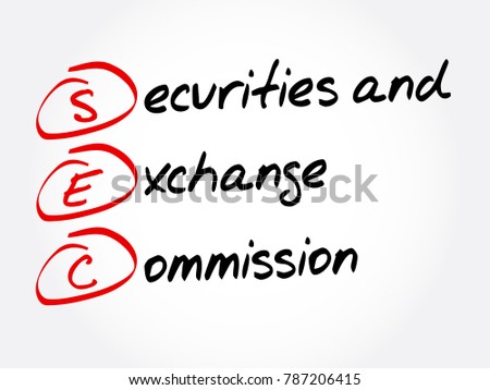 SEC - Securities and Exchange Commission acronym, business concept background
