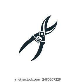 secateur gardening tool professional logo vector illustration template design