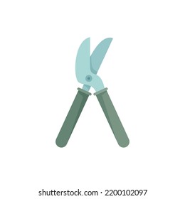 Secateur icon. Flat illustration of secateur vector icon isolated on white background