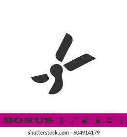 Secateurs, garden scissors icon flat. Black pictogram on white background. Vector illustration symbol and bonus button