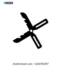 Secateurs garden scissors icon or logo isolated sign symbol vector illustration - high quality black style vector icons
