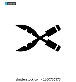 Secateurs garden scissors icon or logo isolated sign symbol vector illustration - high quality black style vector icons
