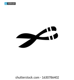 Secateurs garden scissors icon or logo isolated sign symbol vector illustration - high quality black style vector icons
