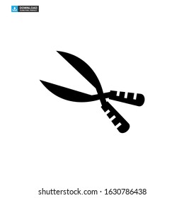 Secateurs garden scissors icon or logo isolated sign symbol vector illustration - high quality black style vector icons
