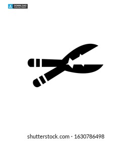 Secateurs garden scissors icon or logo isolated sign symbol vector illustration - high quality black style vector icons
