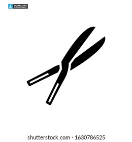 Secateurs garden scissors icon or logo isolated sign symbol vector illustration - high quality black style vector icons

