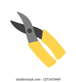 Secateurs hand drawn vector illustration. Gardening tools isolated on white background