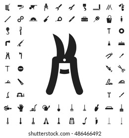 Secateurs icon illustration isolated vector sign symbol