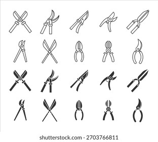 Secateurs-Symbol, Vektorsatzgrafik
