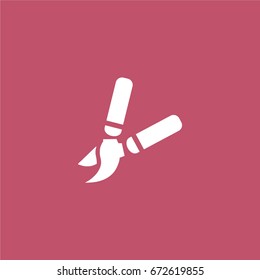 secateurs icon. vector sign symbol on white background