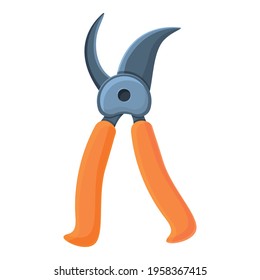 Secateurs Tool Symbol. Cartoon Secateurs-Tool Vektorsymbol für Webdesign einzeln auf weißem Hintergrund