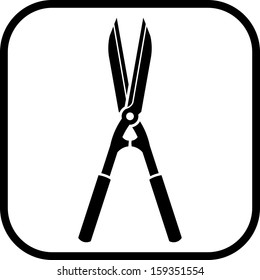 Secateurs vector icon isolated