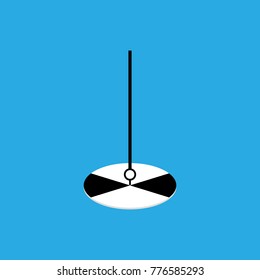 Secchi disk vector illustration in flat style.