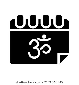 Seclusion, Hinduism Flat Icon Logo Illustration. Hinduism Icon-set. Suitable For Web Design, Logo, App.