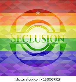 Seclusion lgbt colors emblem 