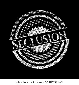 Seclusion on chalkboard. Vector Illustration. Detailed.