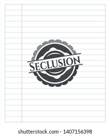 Seclusion pencil strokes emblem. Vector Illustration. Detailed.
